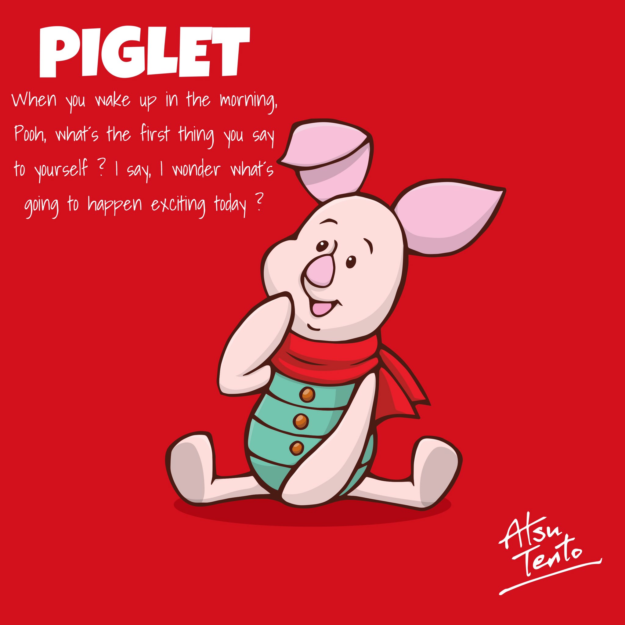 Atsu Tentoo ピグレット描いた イラスト イラスト好きな人と繋がりたい イラスト好きさんと繋がりたい 絵描きさんと繋がりたい ディズニー くまのプーさん T Co Sg61ktazit Twitter