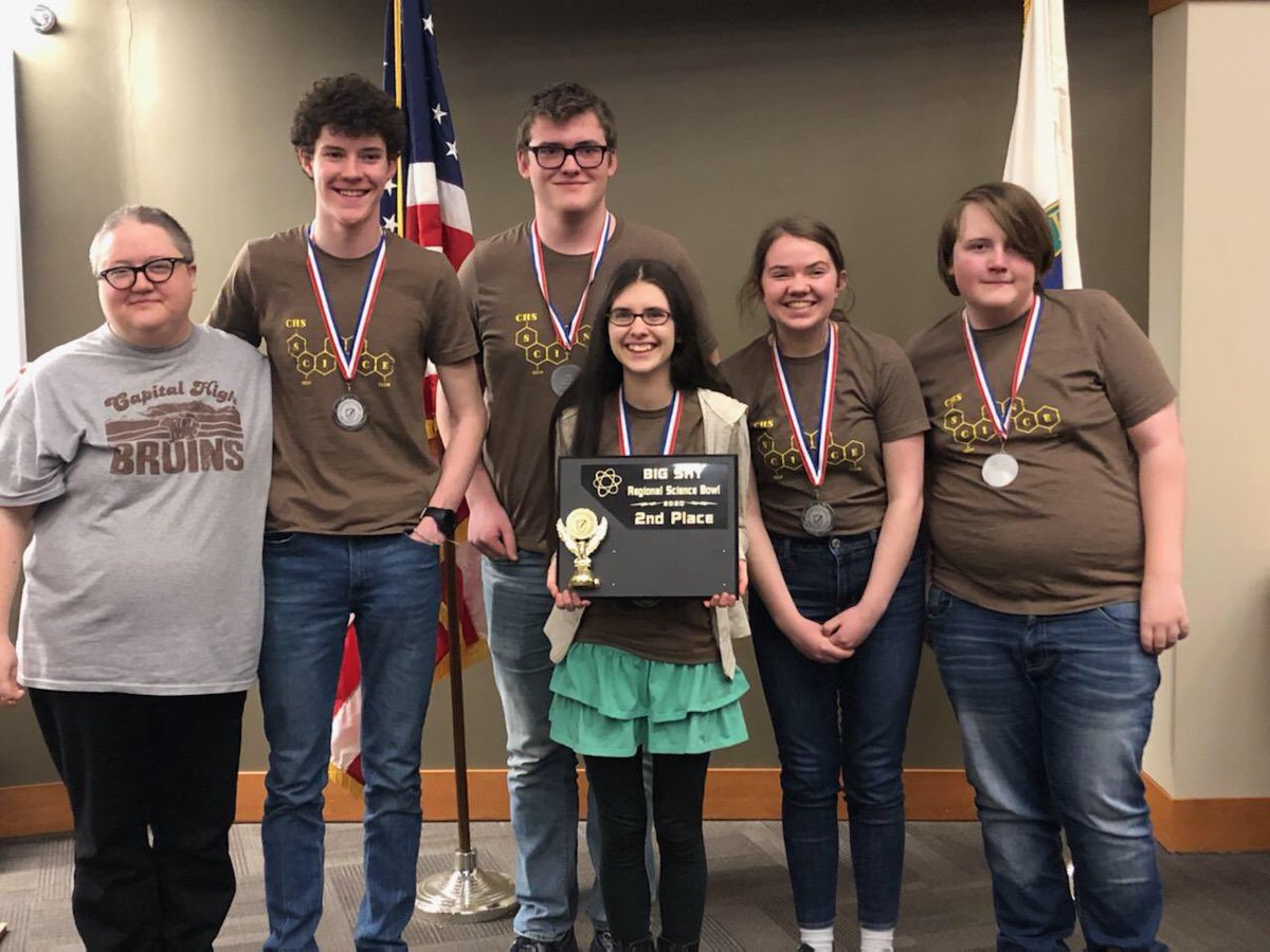 BrettZanto's tweet photo. Congratulations to the Capital High School Science Bowl Team that finished 2nd at state! #gobru https://t.co/Dd01cXdbl6