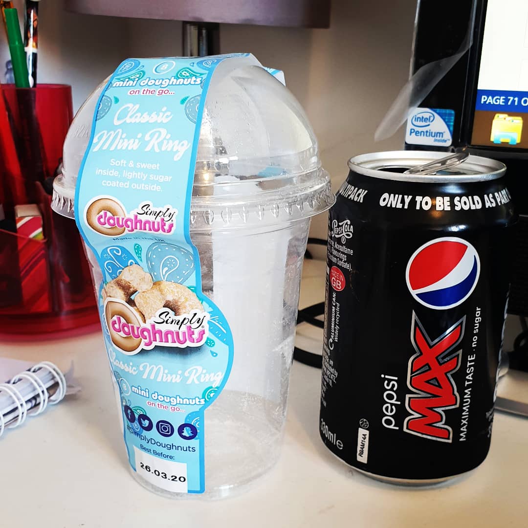 R_EdwardsAuthor's tweet photo. This happened embarrassingly fast! ๐คฆโโ๏ธ only treat of the day I swear!
Editing day - who finds it hard to focus?! ๐โโ๏ธ
#writerslife #writingfuel #authorlife #minidoughnuts #pepsimax #editing #anotherdraft https://t.co/tP2Cfs9LTx