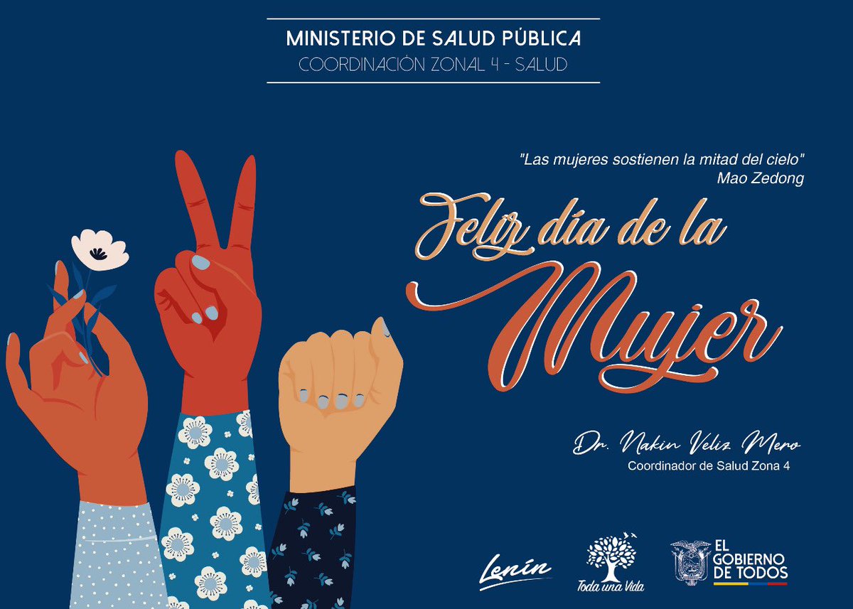 DPManabiSalud's tweet photo. Feliz Día de la Mujer 🌺

Gracias por su ejemplo, entrega y dedicación en cada uno de sus roles. 

Gracias por ser un puntal en todos nuestros servicio de salud. https://t.co/xtWuMouA1G