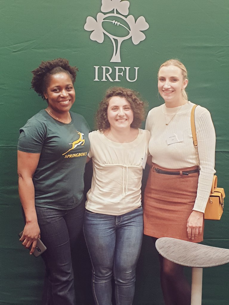 Auds_Fulham's tweet photo. Women in Rugby Conference 2020 with some referee friends 😍❤💃🏼 @daphne_farirai @de_casanove #LiveWire2020 #InternationalWomensDay @IrishRugby https://t.co/7OsMLnpzWj