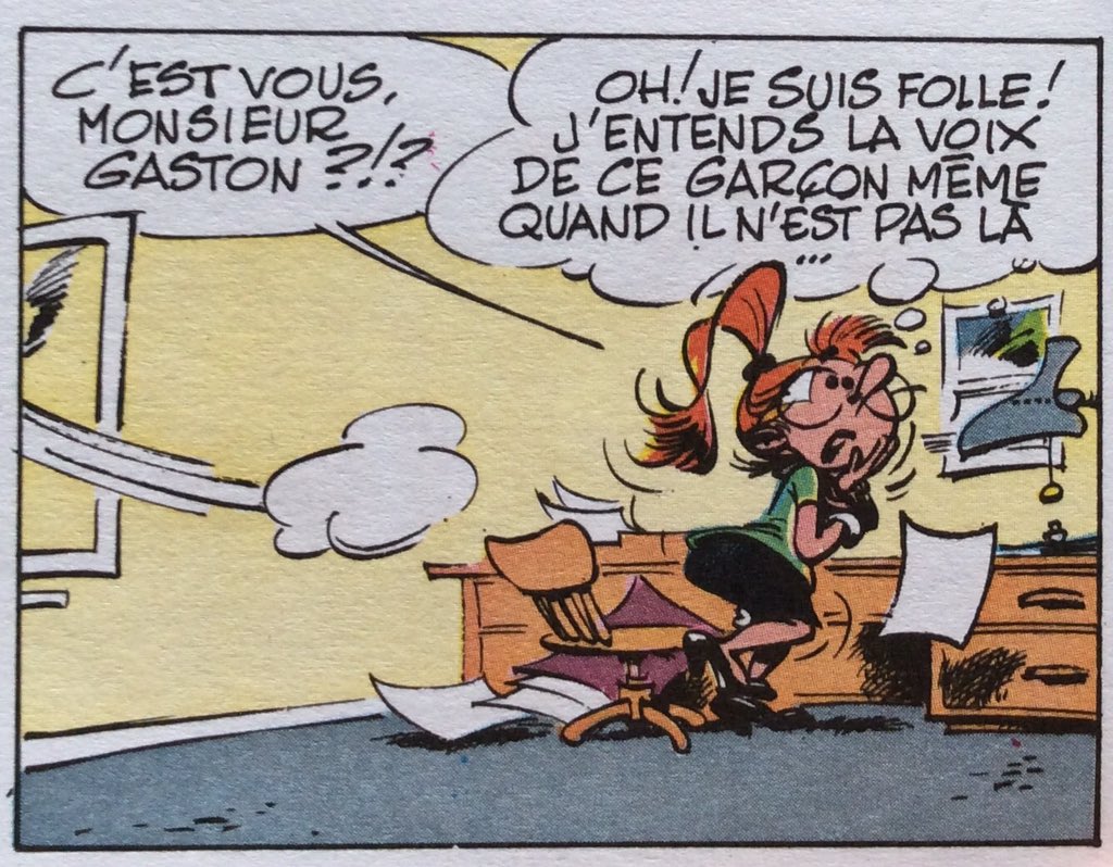 Gaston Lagaffe T6: Des gaffes et des dégâts- Franquin, 1968. Mademoiselle Jeanne.