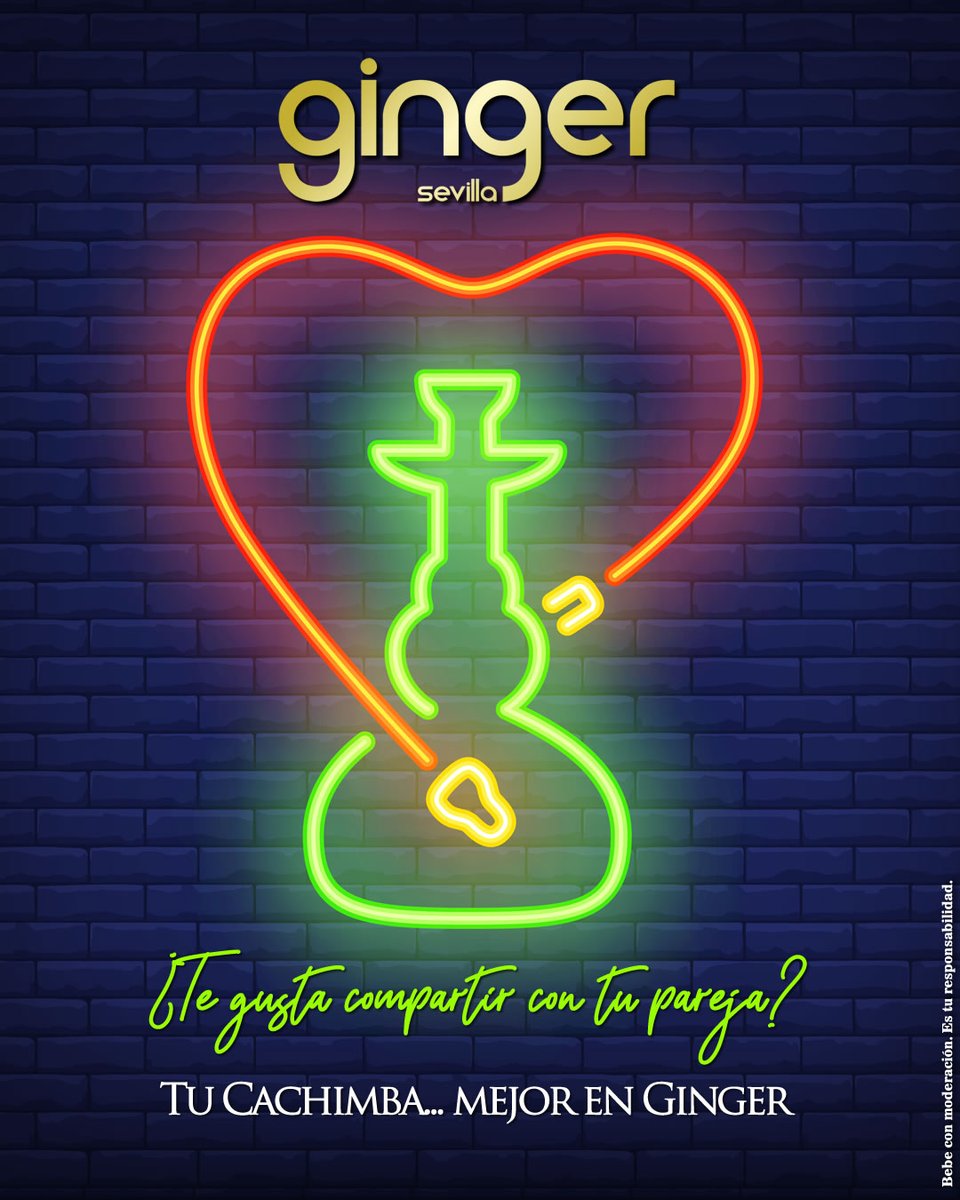 Esta tarde comparte con tu pareja, con amigos, con amigas, con quien quieras... Comparte pero que sea en #GingerSevilla!! 

Te esperamos para disfrutar de una tardecita de sol estupenda 😎

#salirensevilla #sevillaeste #sevillahoy #cachimbas