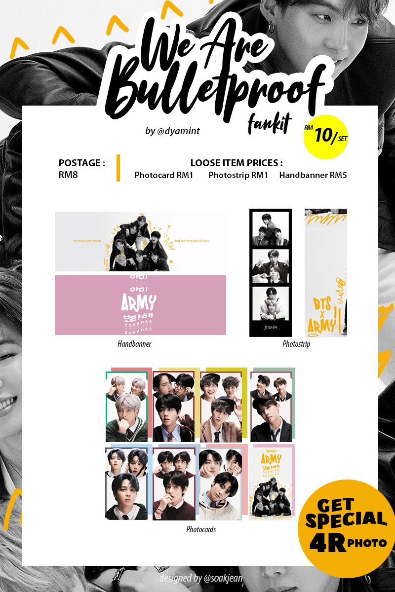 ddyyamintt's tweet photo. [help rt]
Here the more detail about the fankit
DONATION FANKIT 

Rm10/set
Postage only rm8
Do dm if want to place order

10% will go to Syria care 💜

#bts
#army
#armymalaysia
#malaysiaarmy
#btsfankit https://t.co/gjUOxIx2LD