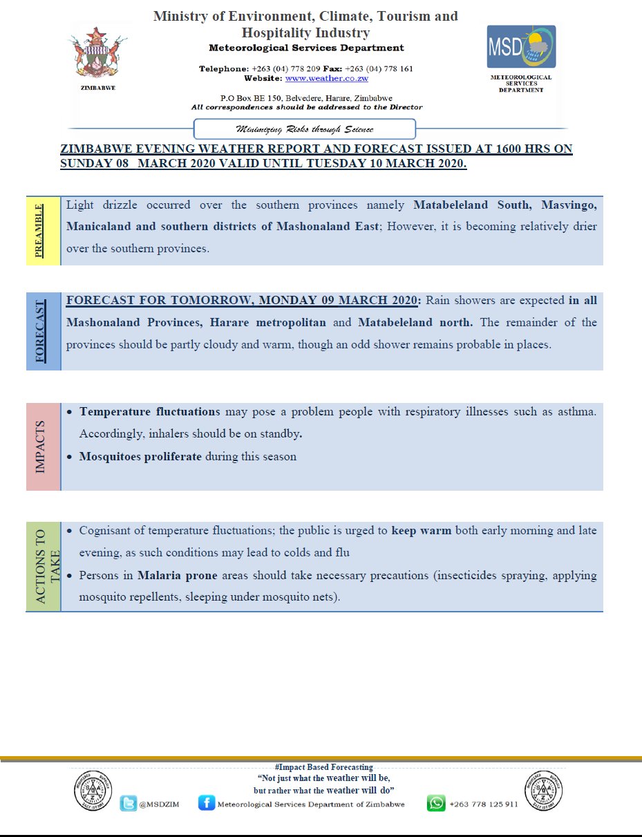 Met Services Dpt Zim On Twitter Rain Showers Are Expected In All Mashonaland Provinces Harare Metropolitan And Matabeleland North