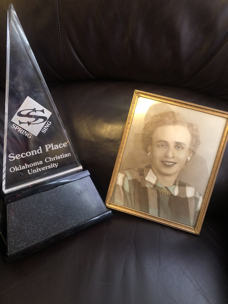 eunicefrom116's tweet photo. So glad to be back with my sweet friend Second Place Spring Sing Trophy. It has been a long year without her. Best friends for life. https://t.co/AEVXVWdLQm