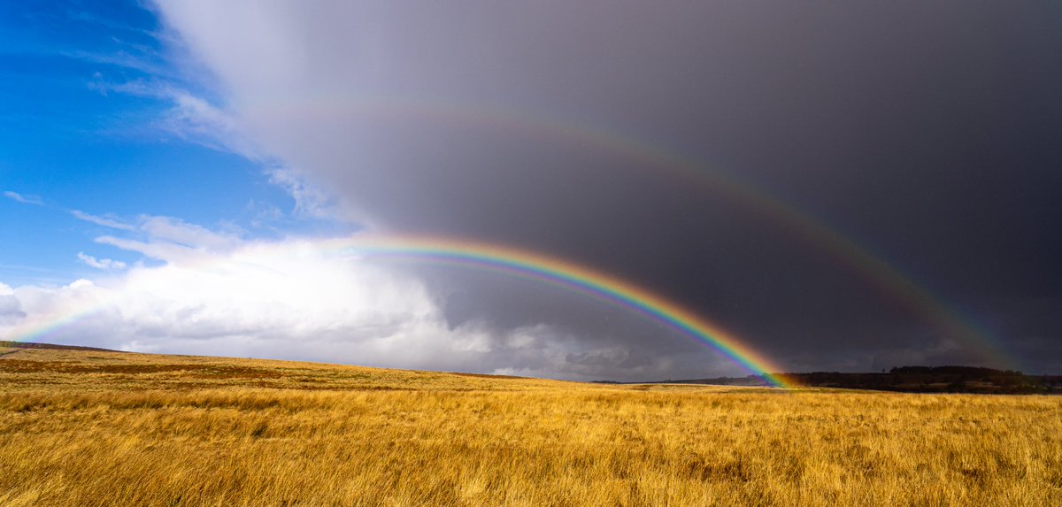CLOSOTOM's tweet photo. Double rainbow near curbar  @BBCWthrWatchers @derbyshire_live @vpdd @derbyshirelife https://t.co/pNmd9WnKBy