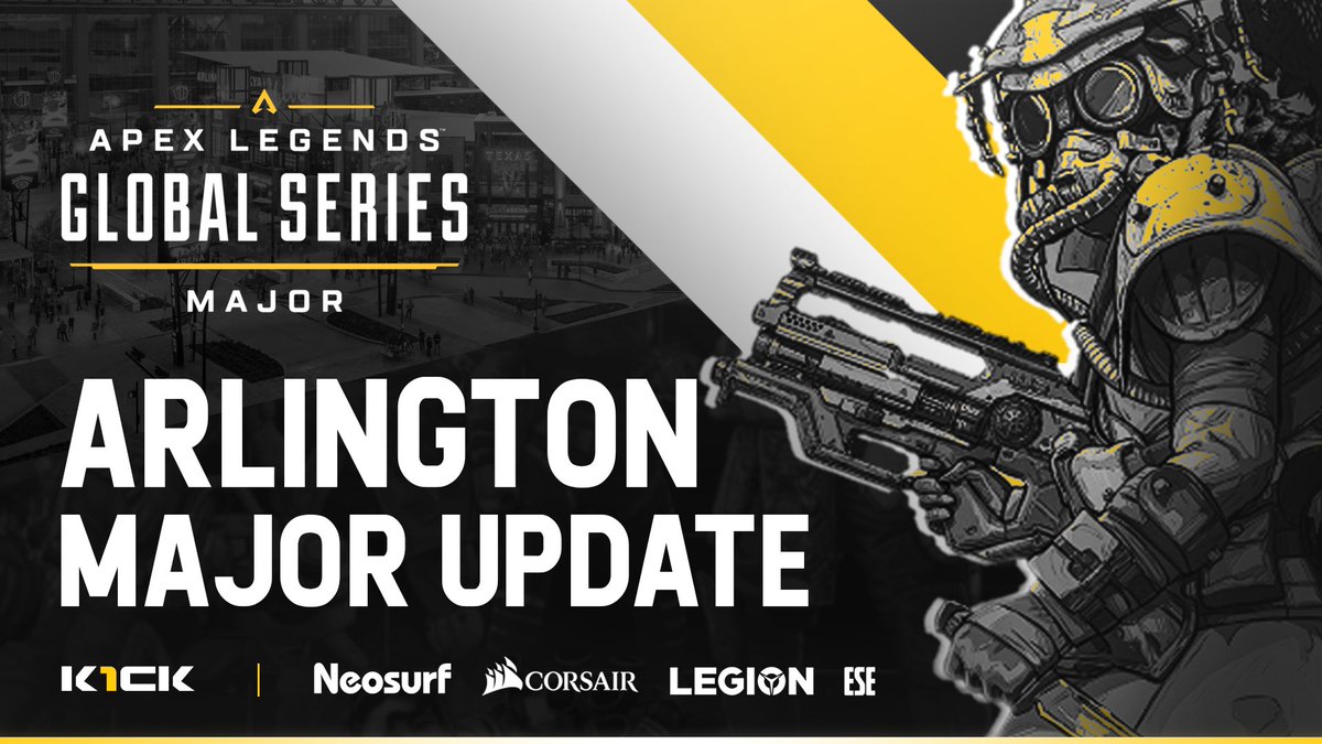 Electronic Arts decided to postpone the Apex Legends Global Series Major 1, which was scheduled for March 13th-15th in Arlington, Texas, USA, due to the COVID-19 outbreak.

🇬🇧 bit.ly/Major1UpdateEN
🇵🇹 bit.ly/Major1UpdatePT

#WeAreK1CK✌️ | #K1CKAPEX