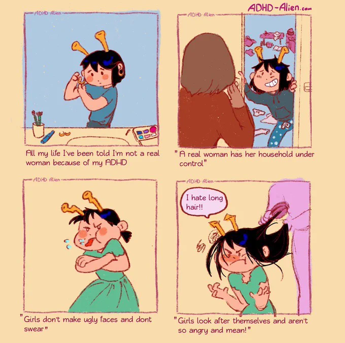 A real woman has her household under control" Yeah, screw that. 
#ADHD #tdah #adhs #comic #InternationalWomensDay 