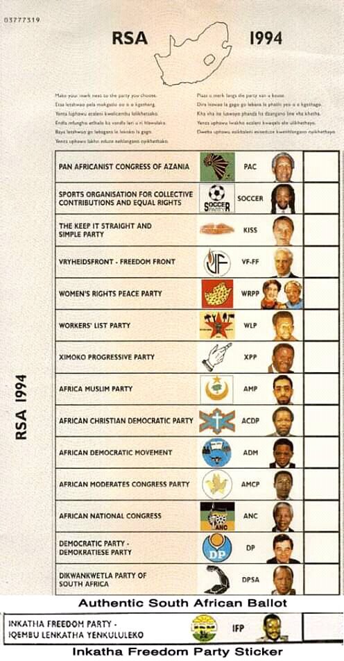 The biggest FRAUD of all time is,

"The 1994 Election of South Africa!"