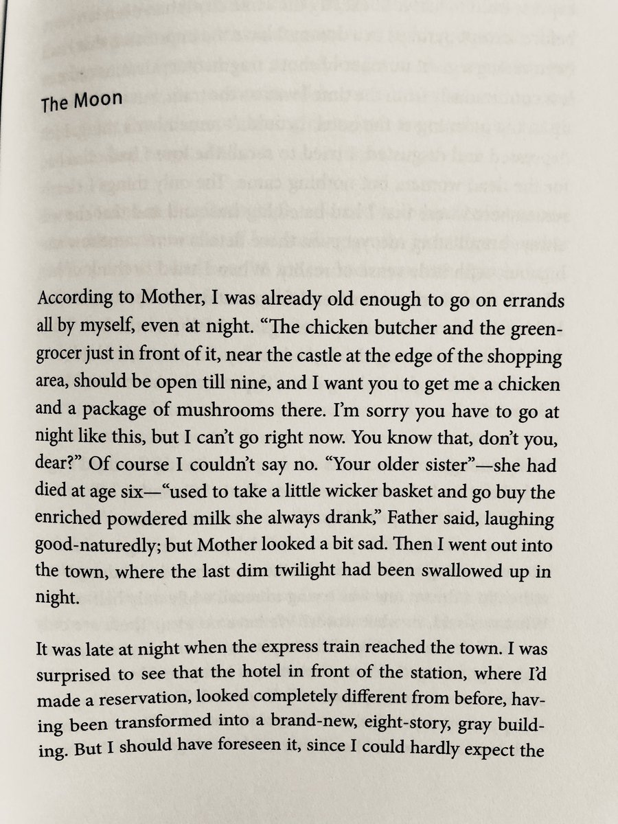 3/8/2020: "The Moon" by Mieko Kanai, from her 1979 collection TANGOSHA, translated by Paul McCarthy and published in the U.S. in 2009 as THE WORD BOOK, from  @Dalkey_Archive.