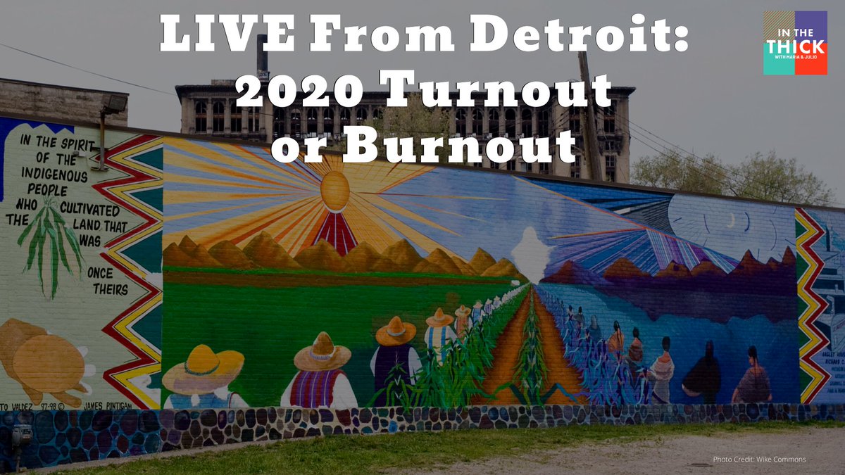 InTheThickShow's tweet photo. #NowPlaying the LIVE @InTheThickShow from #Detroit's 
@SenateTheatre! 

Hosts @Maria_Hinojosa &amp; @julito77 talk #SuperTuesday results &amp; #POCVote in the #MichiganPrimary with @wdet's @SHDetroit &amp; @migladys, immigration attorney of @NJFON Detroit 

LISTEN: https://t.co/nW2svXdm2S https://t.co/4gu3LDOtei