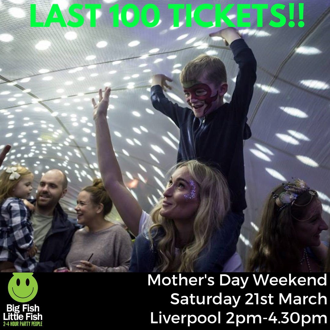 Heads up.. last 100 tickets for our #mothersday weekend rave up <a href="/Hangar34_Live/">Hangar 34</a> #liverpool <a href="/djdavebooth/">PIPS(ROXYROOM)MCR</a> b2b with  <a href="/lescalvert/">Les Calvert</a> on the decks! Tix and info 👉👉👉 eventbrite.co.uk/e/big-fish-lit…