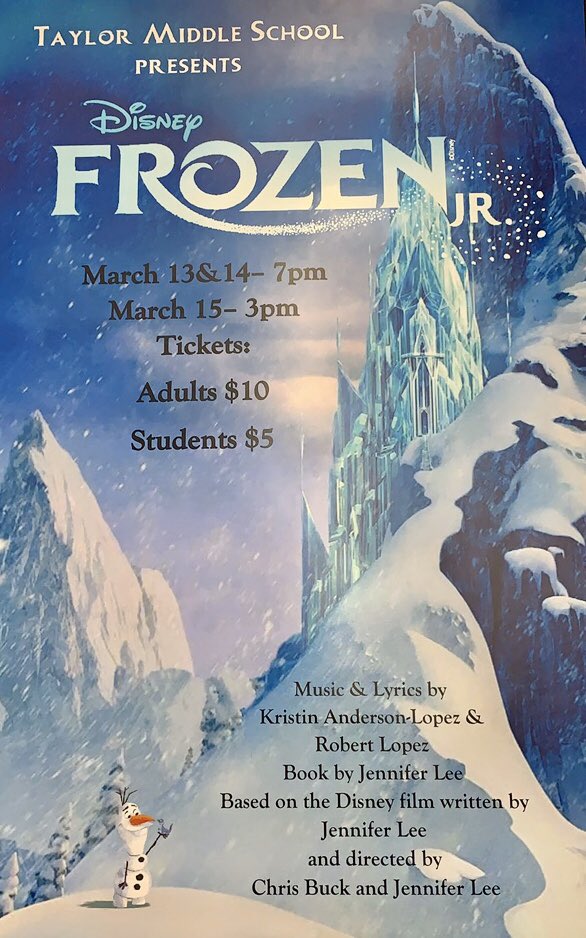 CarlyKeating1's tweet photo. Starting Friday!!!!  These @TaylorTwig students (and @roofssweetiepie) have worked so hard!  Please come out to show your support for @TheatreMiddle because #FCPS1KidsDeserveIt https://t.co/855u377uap