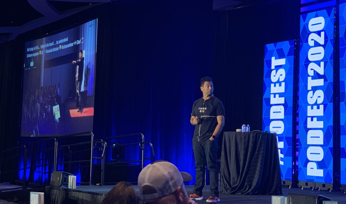 iRossBrand's tweet photo. .@ronsley of @VaynerMedia talking about the characteristics of a top show. @podfestexpo 

#PME20 #pme2020 #podfest #podfestexpo #podfest2020 #garyvee #podfestfam https://t.co/gMF6w79uBM