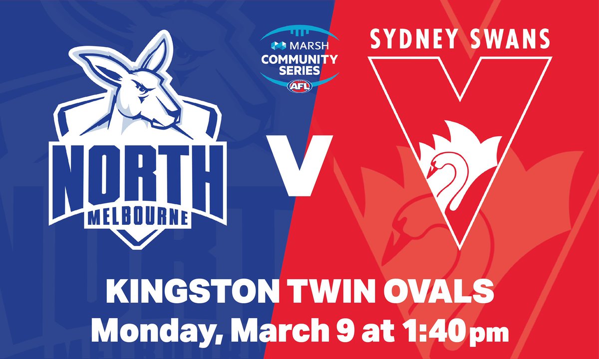 Game Day

<a href="/NMFCOfficial/">North Melbourne FC</a> <a href="/sydneyswans/">Sydney Swans</a> <a href="/AFL/">AFL</a>