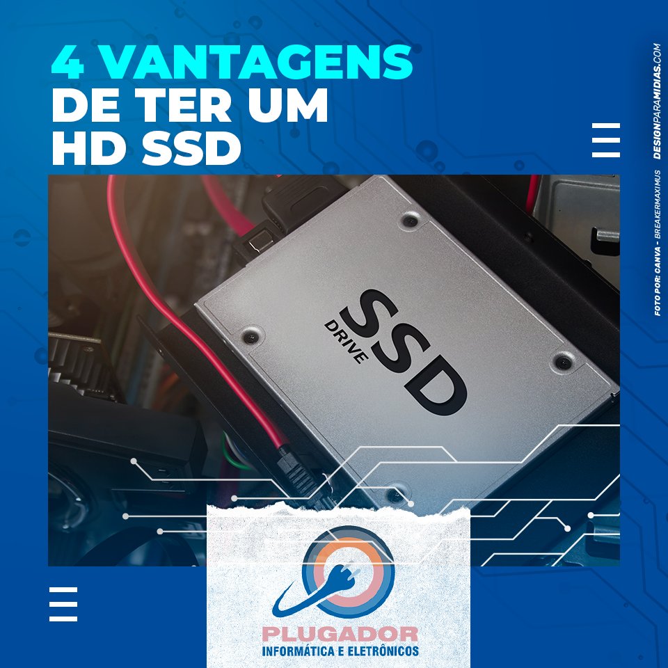 plugador's tweet photo. 1. SSD são mais velozes.
A velocidade média de leitura e escrita de um SSD está entre 500 e 2000 MBs, já um HD, na casa dos 150 a 200 MBs.
2. SSD economiza energia https://t.co/om0yPzJdkL