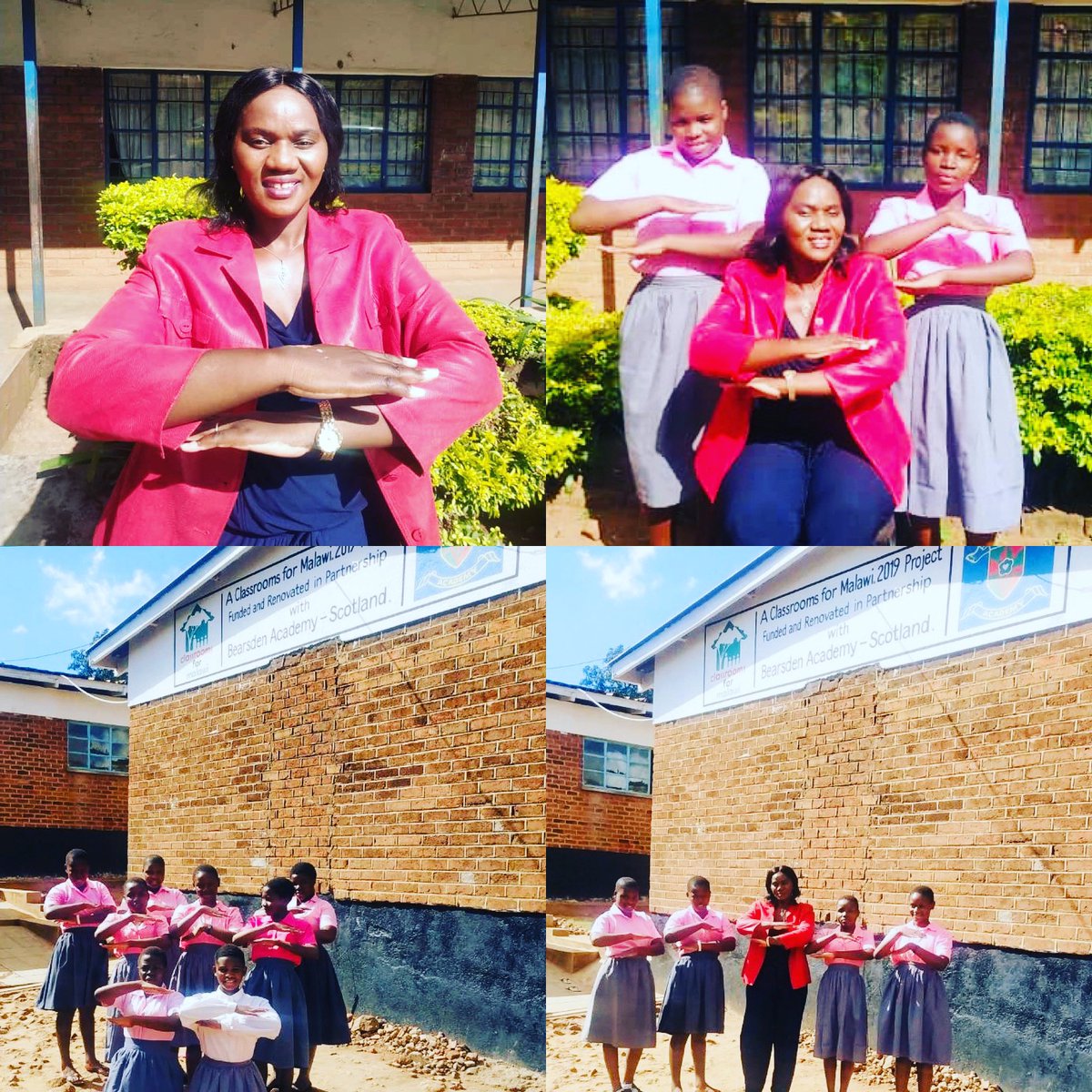 Classrms4Malawi's tweet image. We are so lucky to receive these fantastic pictures on International Women’s Day from pupils and their inspirational Head Teacher at Ngumbe Community Day Secondary School, Blantyre. 2019, partnership with @BearsdenAcademy and Classrooms for Malawi #IWD2020 #EachforEqual #Malawi