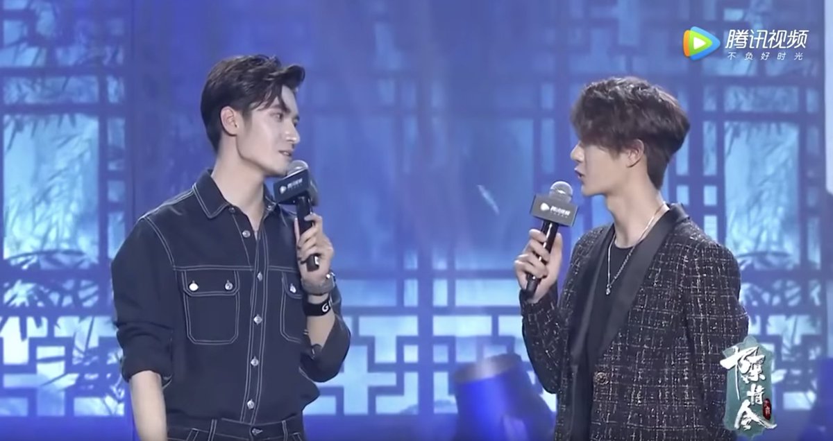 Untamed Fanmeeting (4)Liu Haikuan: This scene is when I'm introducing you to a new friendEmcee: Is this friend older or younger?LHK: OlderYibo: Six years older. Everyone: *looks at XZ*XZ: ??? whut? Emcee: Oy, Xiao Zhan!