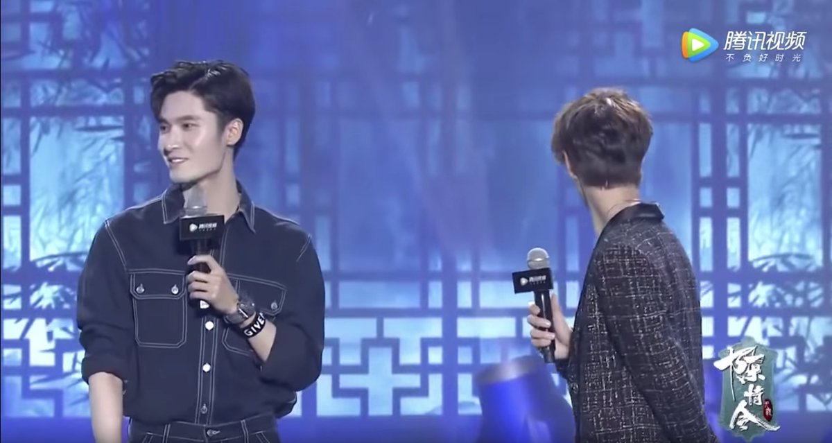 Untamed Fanmeeting (4)Liu Haikuan: This scene is when I'm introducing you to a new friendEmcee: Is this friend older or younger?LHK: OlderYibo: Six years older. Everyone: *looks at XZ*XZ: ??? whut? Emcee: Oy, Xiao Zhan!