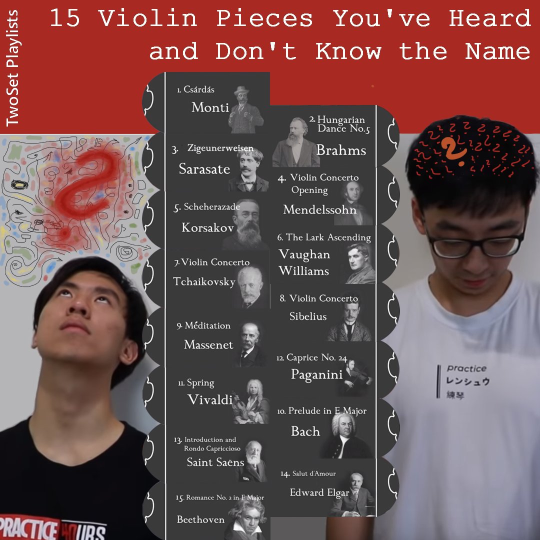 procprac's tweet image. Here is the playlist for episode “15 Violin Pieces You've Heard and Don't Know the Name”: youtube.com/playlist?list=…

TwoSet Playlists overview: youtube.com/channel/UCdIao…

#twosetviolin #twoset #twosetplaylists #violin #viola #cello #piano #flute #eddychen #brettyang #janinejansen