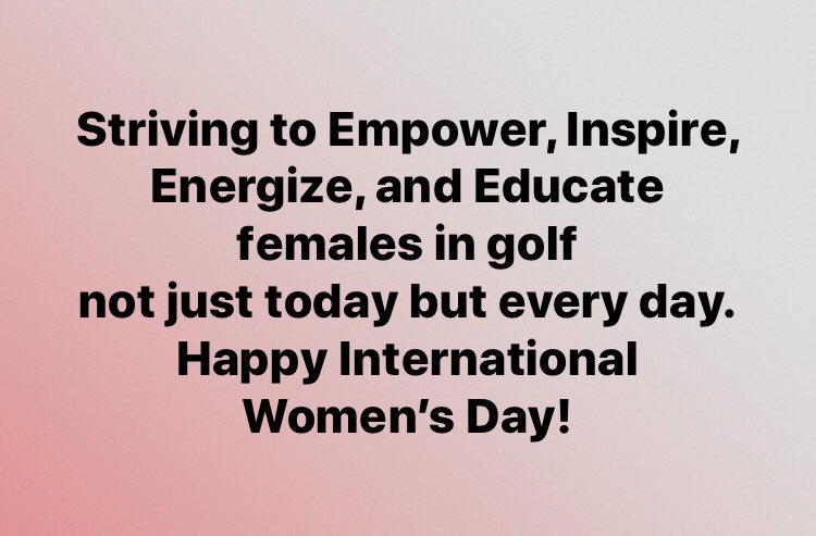 GirlsGolfSC's tweet photo. #EachforEqual #InternationalWomensDay #HappyWomensDay2020 https://t.co/s0kv6Rj4Cj