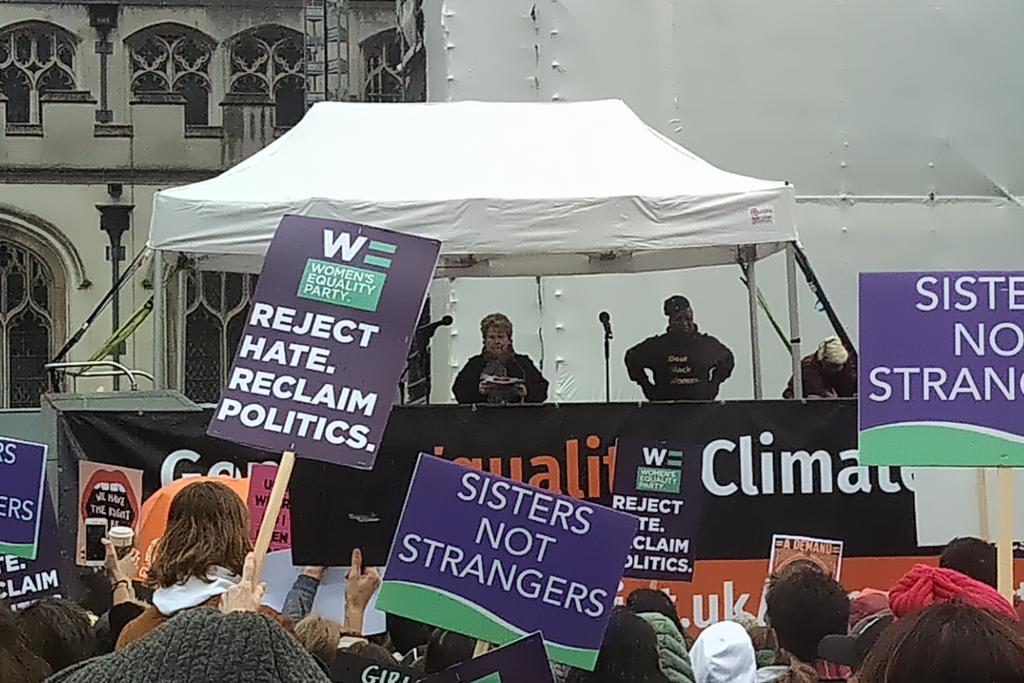 MartinTripp's tweet photo. @sanditoksvig #March4Women "it's a beautiful day..." #IWD2020 https://t.co/D9cg5EWOnl