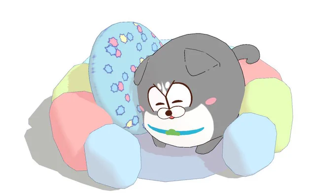 いぬぬのベッド作った 