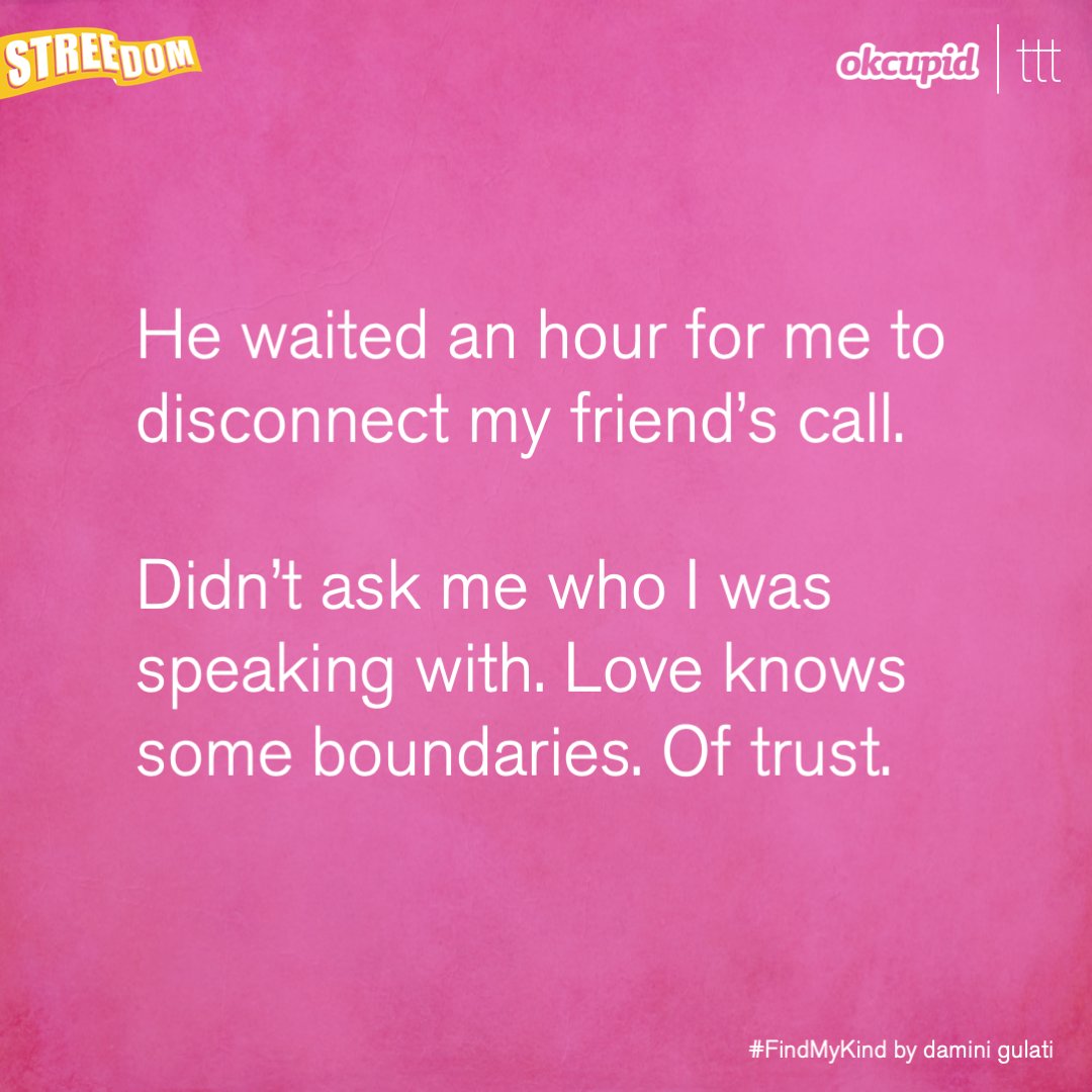 terriblytiny's tweet photo. Damini Gulati writes a #Streedom [ 140 ] on #FindMyKind

#Streedom and @okcupid come together to raise a toast to the women who don't compromise while finding a partner and play an equal role in a relationship

Download OkCupid here : https://t.co/4ITCvxaFIk https://t.co/RnfPQBatuu