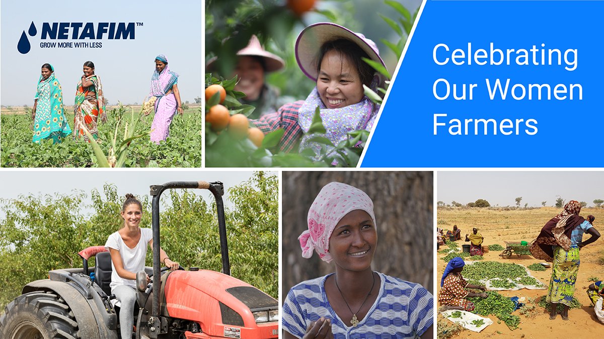 NetafimCorp's tweet photo. Celebrating Our Women Farmers. Happy International Women's Day!
Today, women farmers produce more than half of all the food that is grown worldwide. Their contribution to a hunger-free world is surely felt and appreciated. More power to all the women farmers worldwide! https://t.co/pxUzw8ZCj2