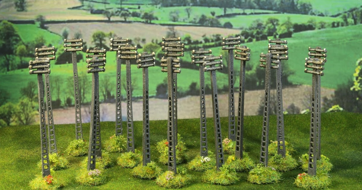 BigLee's tweet photo. Normandy Utility Poles: So these were not on my original plan for the painting challenge, and it's… https://t.co/5hIJojbN4d #15mm #AHPCX https://t.co/gzedW0ie3E