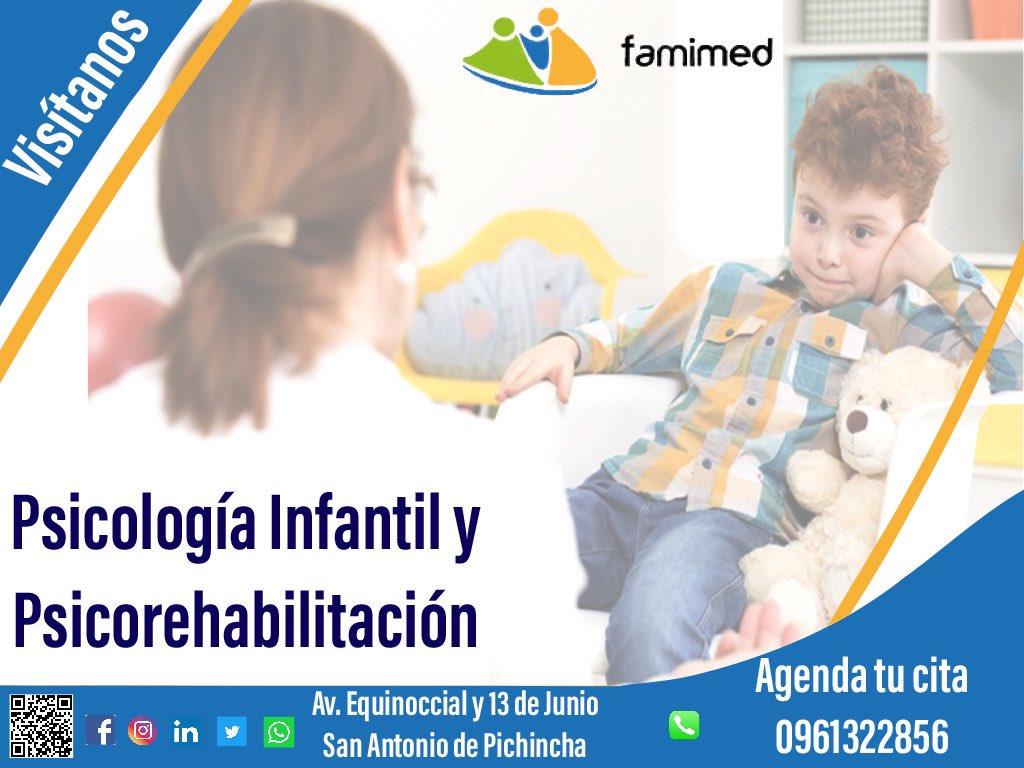 FAMIMED1's tweet photo. La salud mental de nuestros hijos es muy importante para su desarrollo! En Famimed tenemos los profesionales capacitados para ofrecerte los mejores tratamientos para el cuidado de quienes más queremos. 
#salud #psicologiainfantil #psicorehabilitacion #saludmental #psicologia https://t.co/iBCiakeSSD