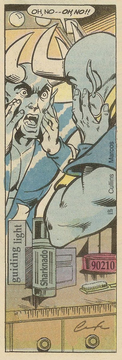 ChuckBrouilette's tweet photo. #OnThisDay in 1984 #BlueDevil debuted in #FuryOfFirestorm #comics #24 #stuntman #specialEffects expert #DanCassidy becomes #weirdnessMagnet whenHeConstructs #ExoSuit 2star in #VernerBrothersStudio #featureFilm as BD&amp; #TheDemonNebrios #accidentallyUnleashedOnset #bondsHimToTheSuit https://t.co/fVsRRYvFUy
