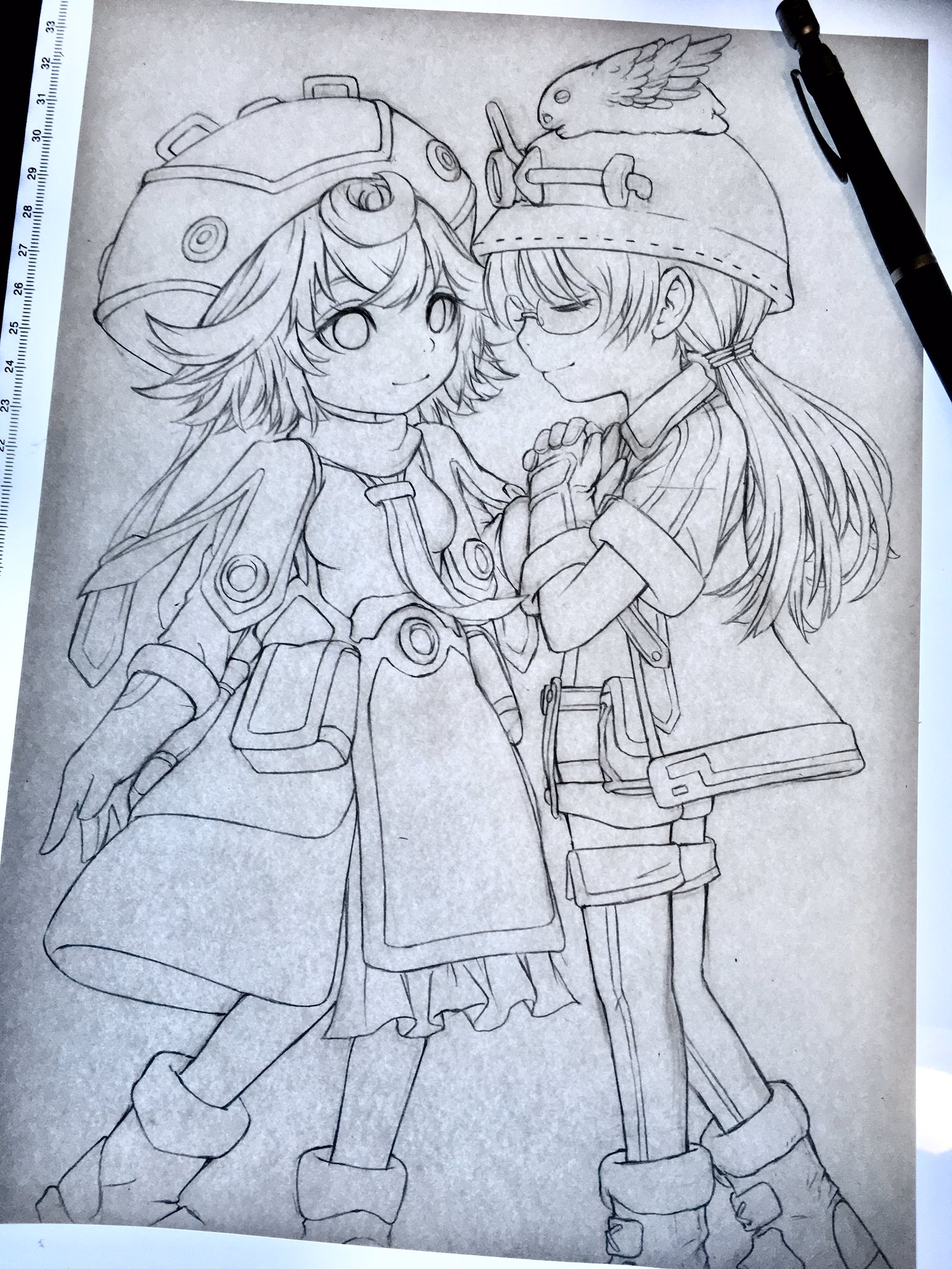 Kodue55 再起動中 穴もぐりイラストの線画 スキャンして色塗ります Madeinabyss メイドインアビス T Co Zshoz6vum0 Twitter