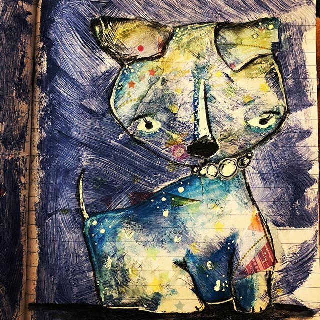 autumnwrites's tweet photo. Squeezing a bit of art journal exploration into small windows of available time. Must have puppy on my mind :) #artjournal #collage #mixedmedia #puppylove https://t.co/iBDpDlaao1 https://t.co/Xw12gR3BXc
