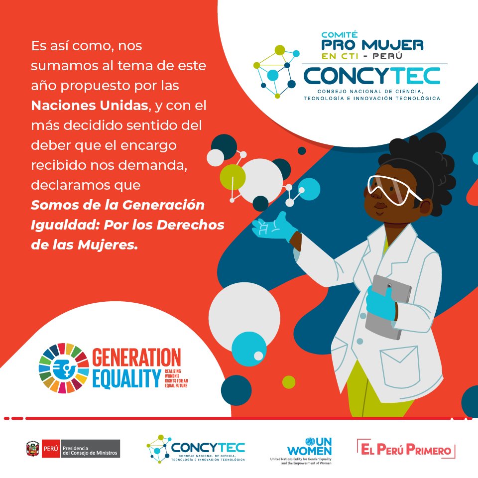 ConcytecPeru's tweet photo. 🇵🇪👩‍🔬El Comité Pro Mujer en CTI del #Concytec conmemora el Día Internacional de la Mujer, reforzando su compromiso con la promoción de la igualdad de género en el mundo de la ciencia, tecnología e innovación.
#MujeresEnCiencia #MujeresEnCTI #WomenInSTEM #Perú https://t.co/BxkEkZt8Xm