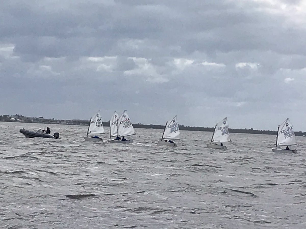 Green fleet is on the water. Good day all around! <a href="/OPTIsailing/">OPTIsailing</a>