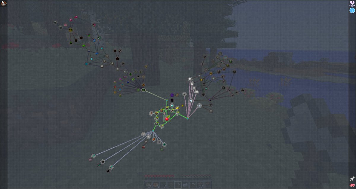 Just added some of the quests for two mods and vanilla minecraft, the layout is far from being finished, but it gives a brief idea on where the main regions (magic, tech etc.) of the quest tree will be. #questporium #Minecraft #modpacks #mods