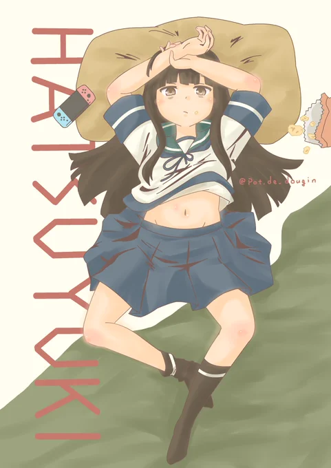 「…ん、なぁに?…まだ…深夜32時だし、…あと4時間。寝る。」
昨日も寝落ちするまでゲームしてたでしょ(*'Д`)

#艦これ版深夜の真剣お絵描き60分一本勝負
#艦これ版真剣お絵描き60分一本勝負_20200308
#初雪 