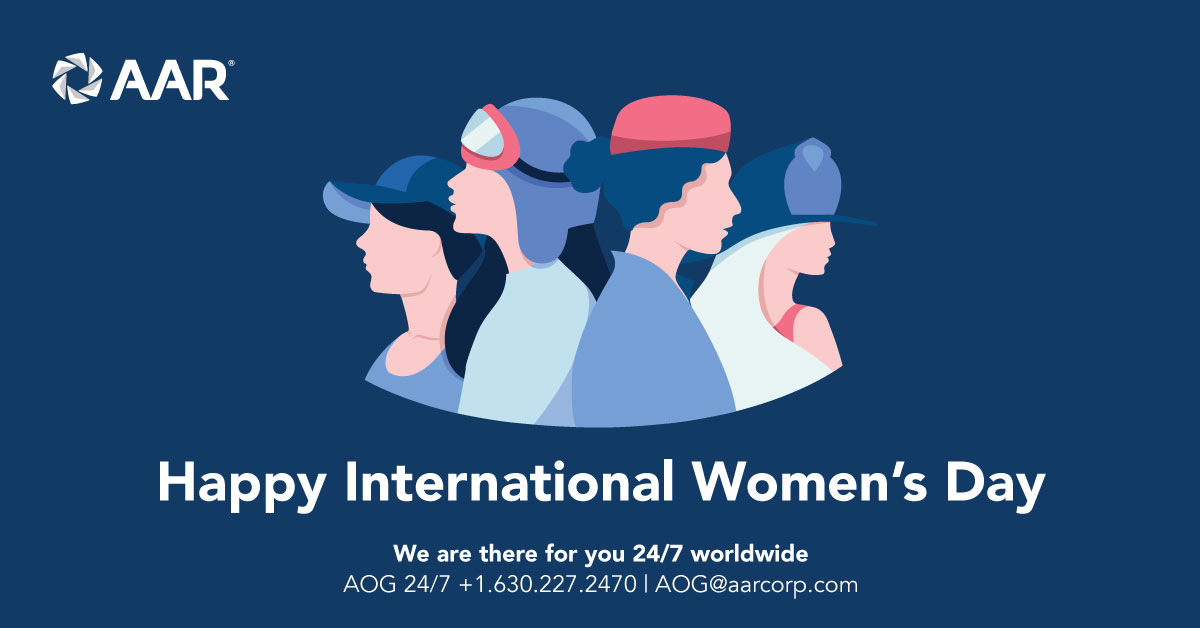 AARCORP's tweet photo. Today we celebrate #InternationalWomensDay with all the women of AAR who lead by example. Our aftermarket aviation experts around the globe, like Ana Marian who will celebrate #InternationalWomensDay at #MRORussia booth 275, make us proud to be part of the #BestTeamInAviation. https://t.co/1mQ7sW6bDx