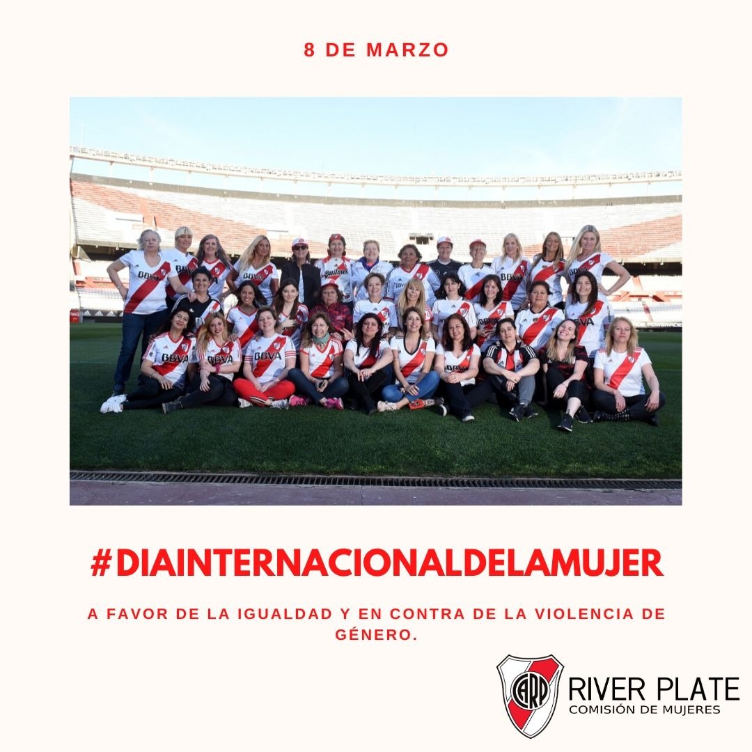 Con #RiverPlate 
#M8
#DiaInternacionalDeLaMujer
#CARPmujeres