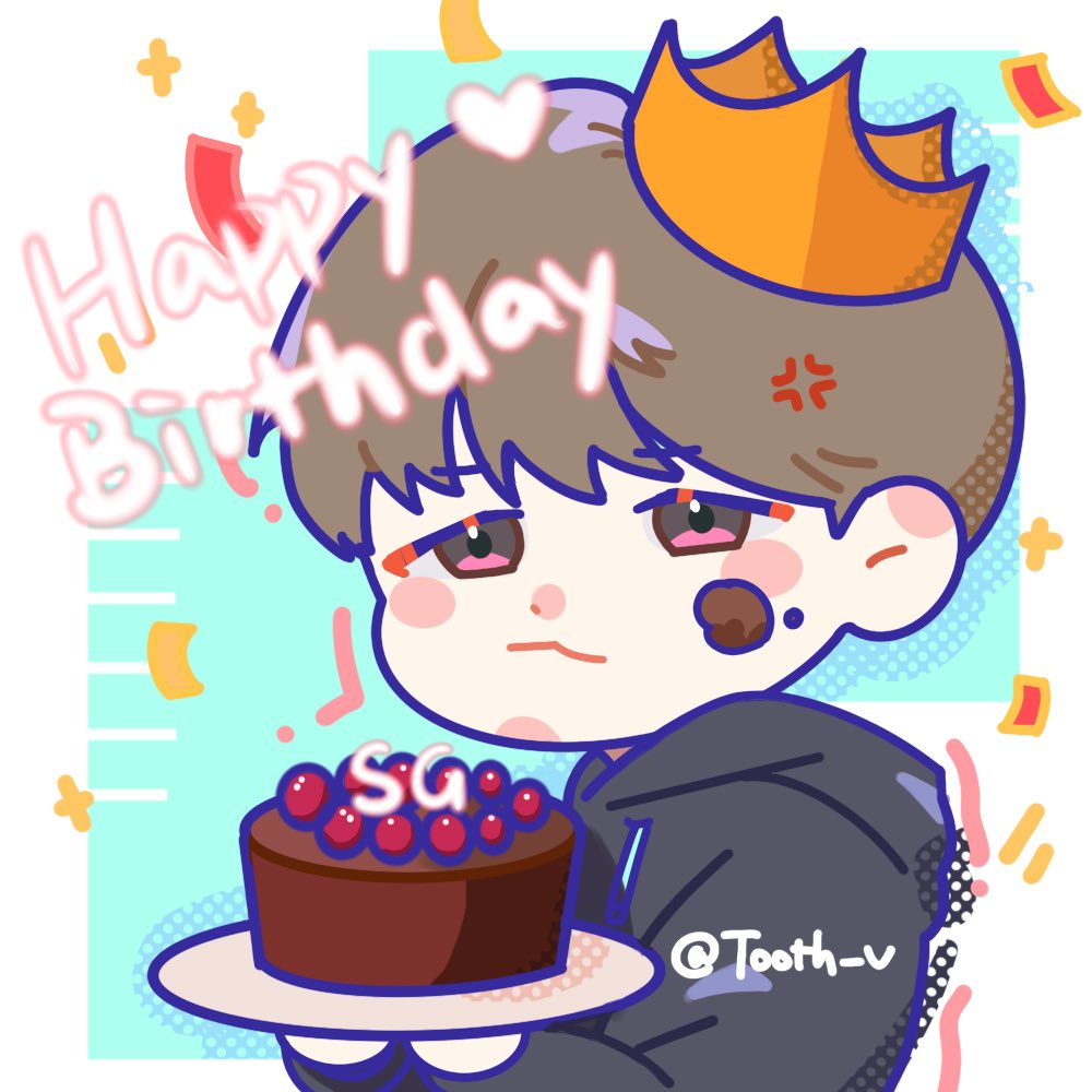Tooth__v's tweet photo. #HappyBirthdayYoongi 
#btsfanart 
生日快乐呀！ https://t.co/QZBpp00OnM