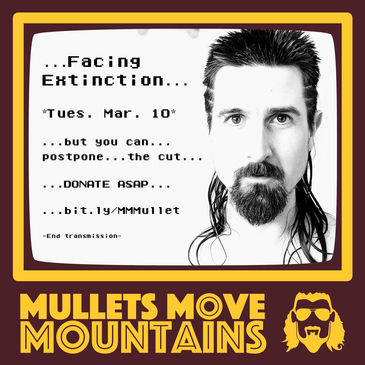 MulletsMoveMtnz's tweet photo. BONUS: A MOUSTACHE will join the party if this gets 23 RTs by tomorrow a.m.

BREAKING: ❤️s everywhere if the donations stop...THE MULLET STREAK COULD END TUESDAY unless...

NOW: You can help an underdeveloped community in Ecuador...&amp; the hair stay. Give @ https://t.co/GpDM6tpdK3 https://t.co/5CPxG8i0MK