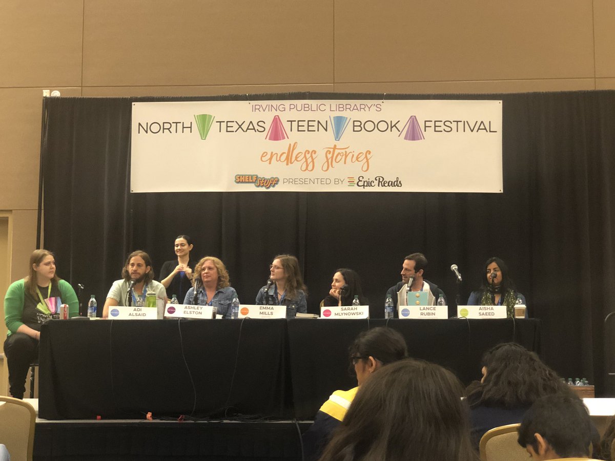 Read_MsAlcaraz's tweet photo. @NTTBFest, @IrvingBowie_MS Ss had an incredible time loving and learning about new books and authors! We came out of panels passionate about who we met, heard, & saw. We’re grateful for this amazing experience! #NTTBF20 #teensread #middlegrademadness #bowiemsnation #thanksauthors https://t.co/8iNq6sTcgN