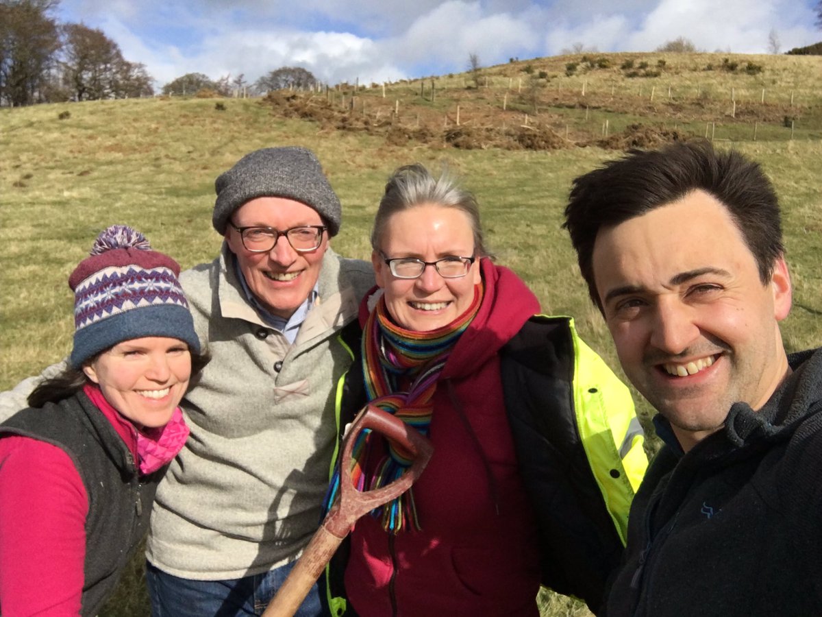 Elgan_Jones_'s tweet photo. An Insalls team outing planting oak trees in the vale of clwyd to offset the carbon footprint of the practice. Great effort by all especially for battling through the wind &amp; rain! @InsallArch @Heritagedecl @tonybaarton @PensaerGogCymru @fs_architecture @elinorg_w @Clwyd_Dee_AONB https://t.co/YidLRcRyIL