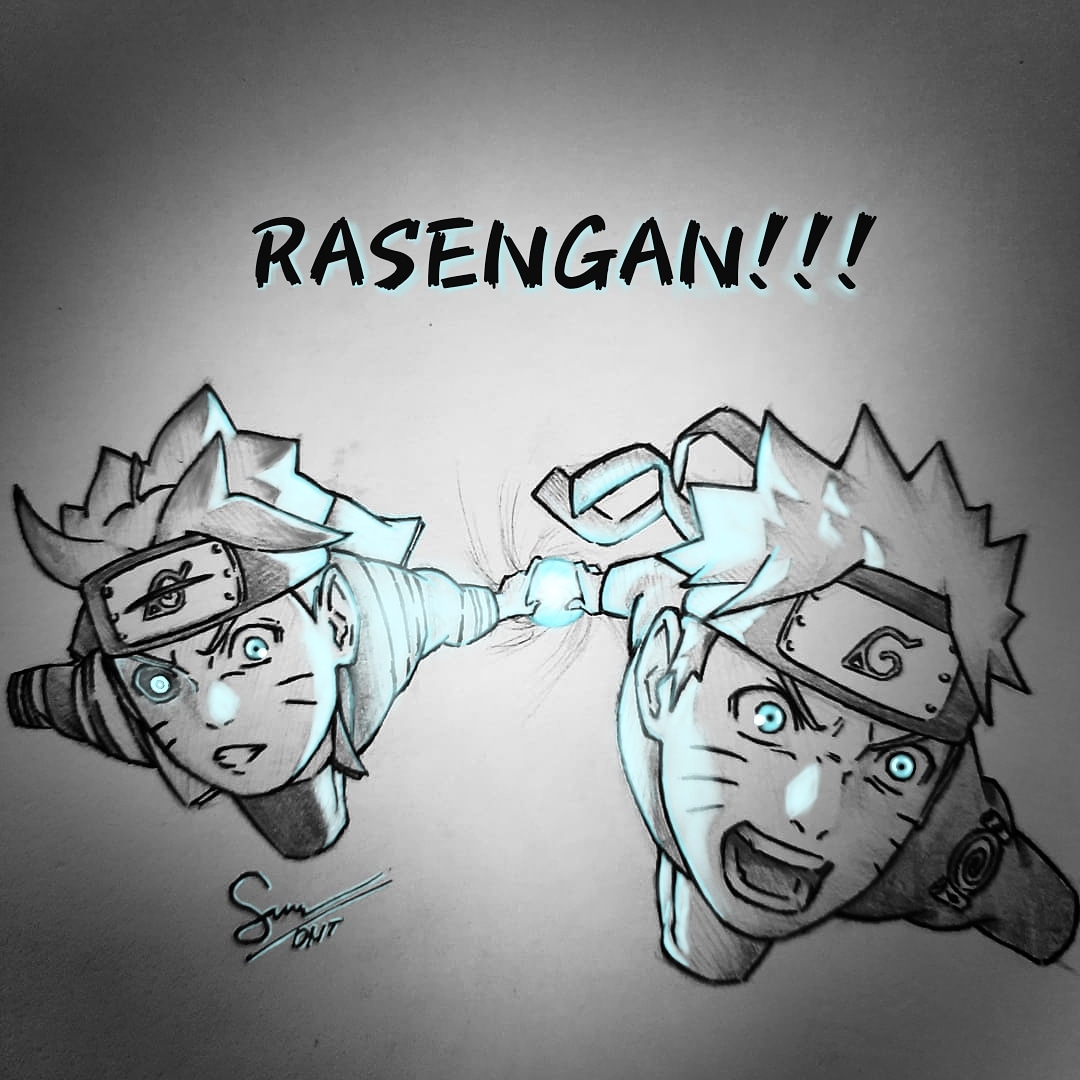 Drawing Boruto & Naruto Rasengan 