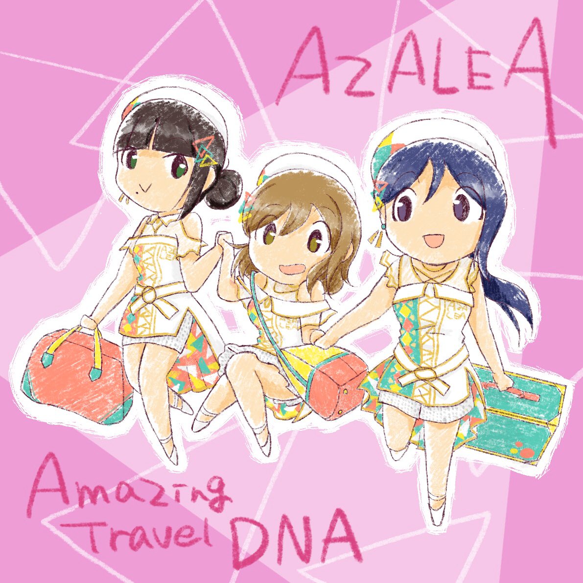 この衣装すごく可愛いし絶対3人に似合うから ライブ待ってます Azale 森タム子のイラスト