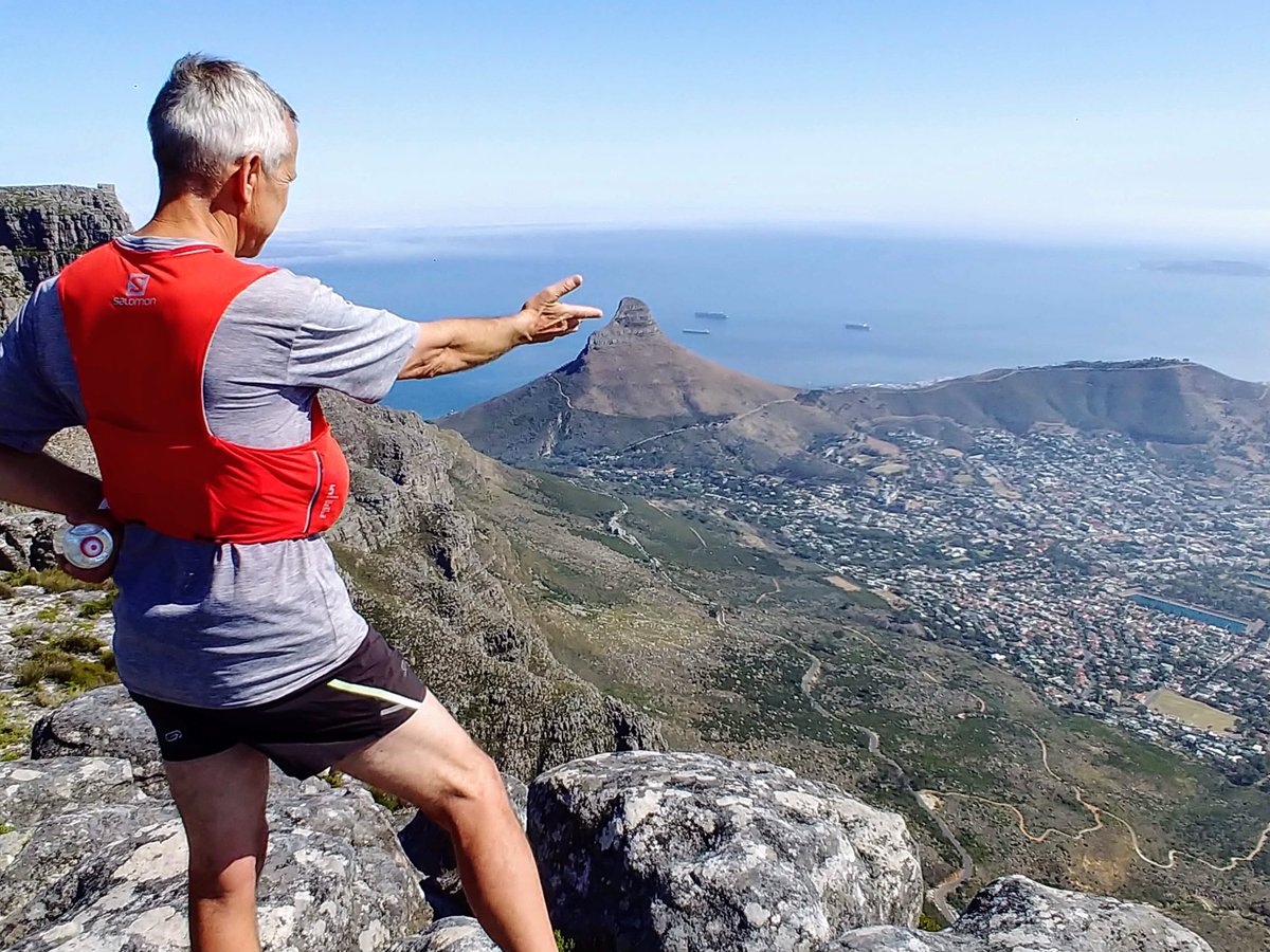 RunCapeTown's tweet photo. Andrea from Italy joined @RunCapeTown for our XXL Table Mountain top trailrun via skeleton gorge to summit at Maclears Beacon yesterday.What an epic tour & a beautiful day for it! This is our fave pic of the run π€©π₯°
#sightrunning #tablemountainrunning #runspirational #trailrun https://t.co/K2lrJSvpta