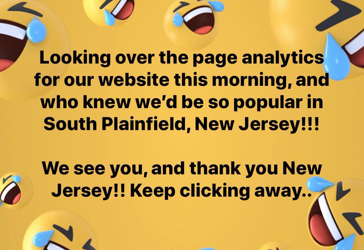 Of all the places to have hit the top 5 of visits to our new website. South Plainfield, NJ was a popular city the past two weeks. We see you, and thank you South Plainfield lol....... keep clicking them tabs.

#google  #jerseydevil #payperclick #moneyinthebank #nobullshit