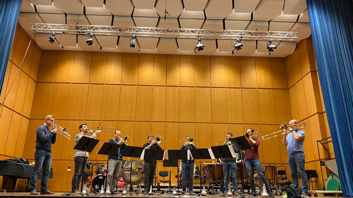 TromboneUnit's tweet photo. 1/2
The IPV Festival 2020 in Saarbrücken ends today with the final concert. #tromboneunit members are already back home and can’t take part.
But we had amazing days in Saarbrücken. A special thanks to the organisers Fabrice Millischer and Guilhem Kusnierek for their great effort https://t.co/erbBhls8PM